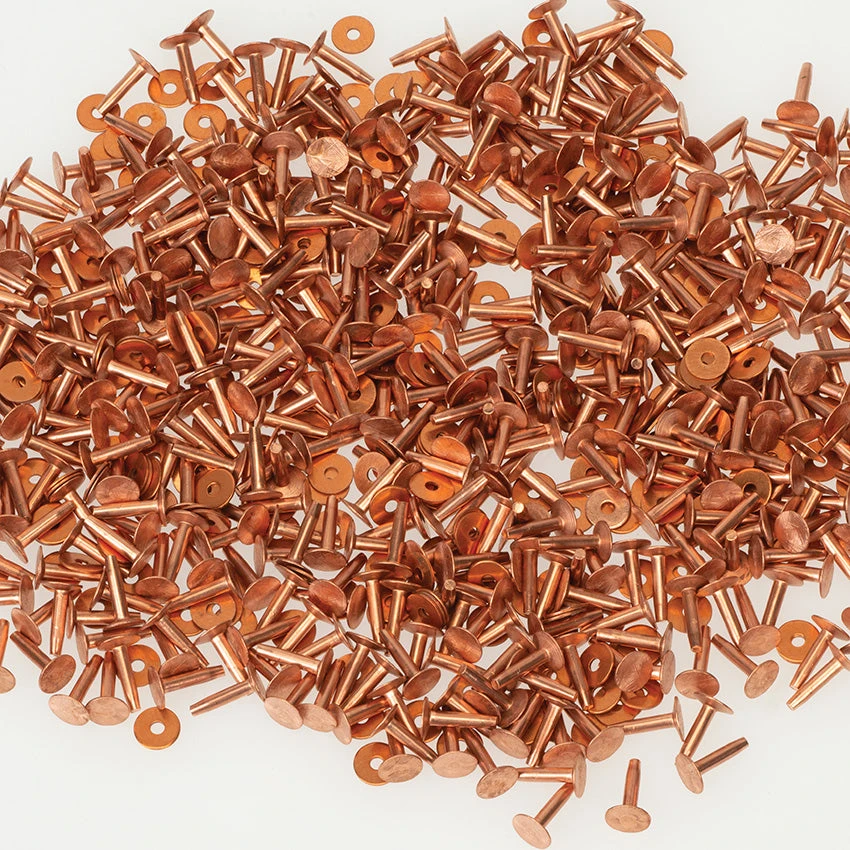 #14 Solid Copper Rivets With Burrs - Image 5