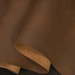 Sample, Matte Chrome Tanned Water Buffalo Leather, 5-6 Oz., Bark Brown