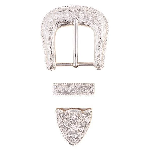 Western Floral Buckle Loop & Tip Set, 1-1/2" - Image 4