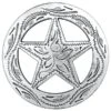 Star Concho, Antique Silver/Zinc Die Cast, 1-1/4"