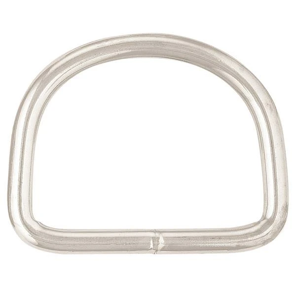 #0 D-Ring Nickel Plated, 3"