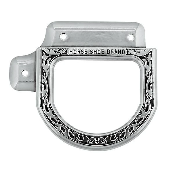 Jeremiah Watt Accented Floral Rear Flat Plate D-Ring, 2-3/8"