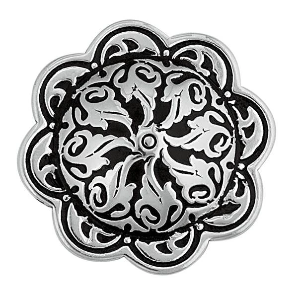 Jeremiah Watt Accented Floral Concho With Post, 1"