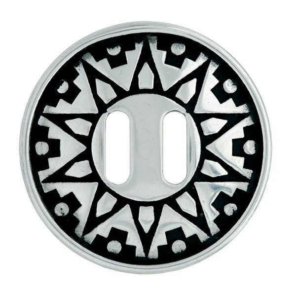 Jeremiah Watt Accented Indian Concho With Slots, 1-1/2"