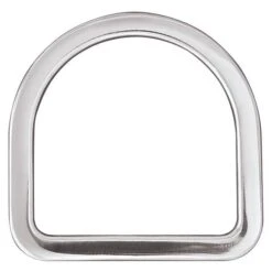 Long Flat Saddle D-Ring Stainless Steel, 3-1/2"