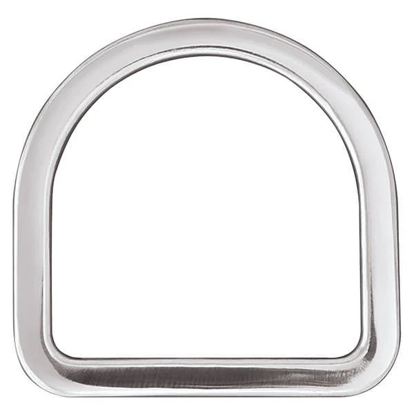 Long Flat Saddle D-Ring Stainless Steel, 3-1/2"