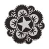 Jeremiah Watt Brand Floral Star Concho, 1-1/2" With Loop