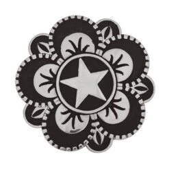 Jeremiah Watt Brand Floral Star Concho, 1-1/2" With Screw