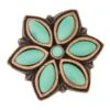 #1846 Floral Stone Concho With Post