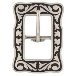 Jeremiah Watt Accented Floral Center Bar Buckle