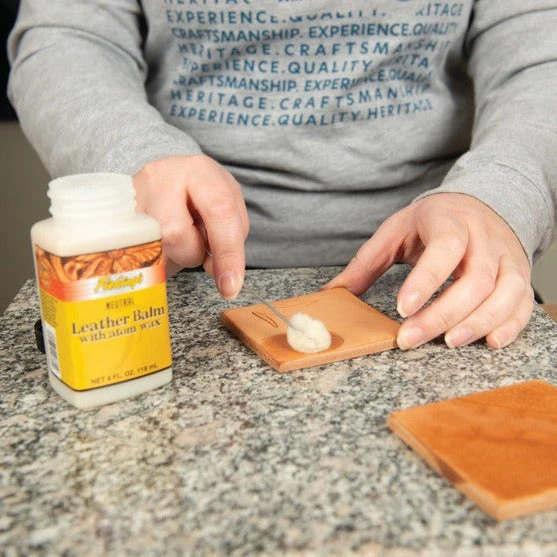 Fiebing's Leather Balm With Atom Wax, Neutral, 4 Oz. - Image 2