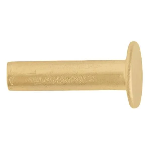 100-Pack Of #104 Tubular Rivets, Brass Plated - Image 3