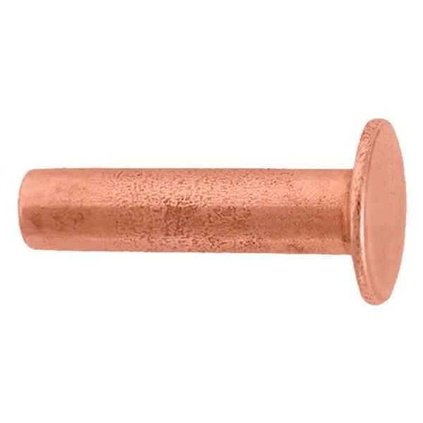 100 Pack Of #104 Tubular Rivets, Copper - Image 2