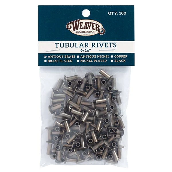 100-Pack Of #104 Tubular Rivets, Antique Brass - Image 2
