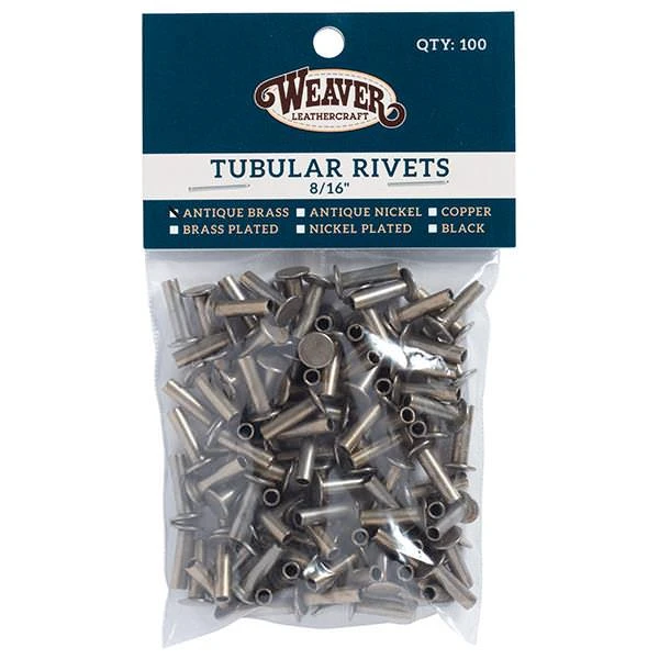 100-Pack Of #104 Tubular Rivets, Antique Brass - Image 3