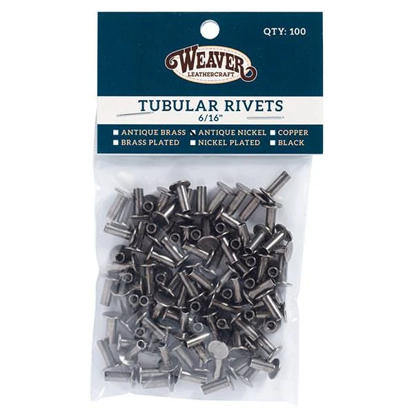 100-Pack Of #104 Tubular Rivets, Antique Nickel - Image 2
