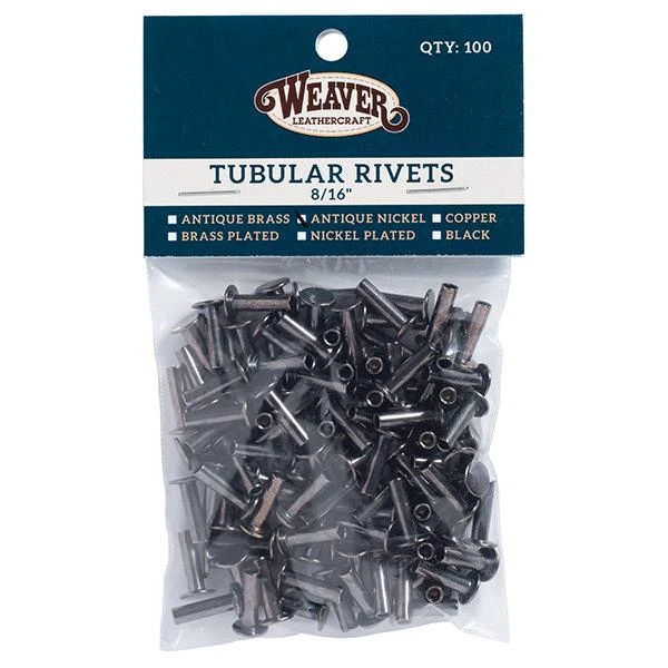 100-Pack Of #104 Tubular Rivets, Antique Nickel - Image 3