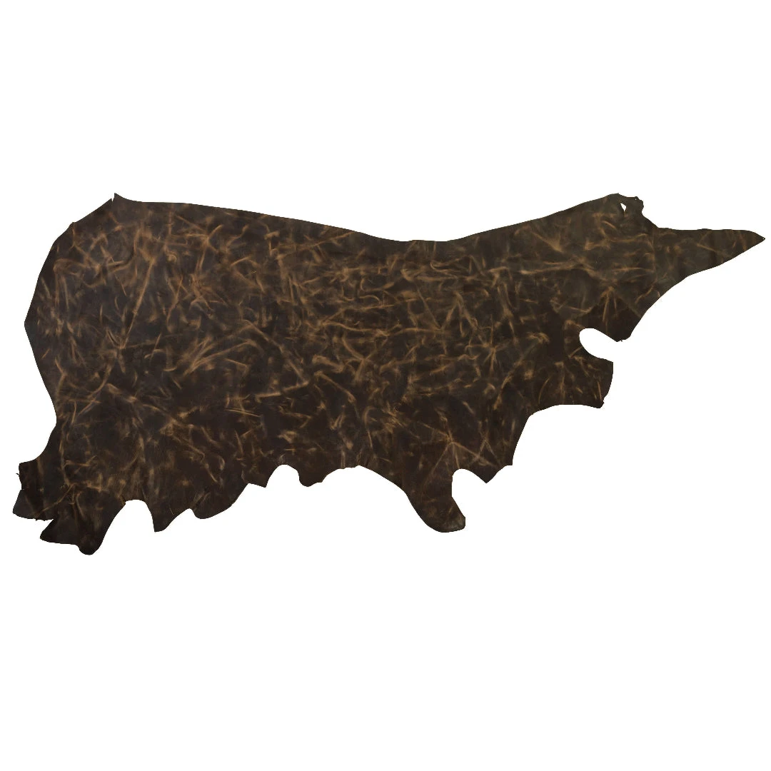 Chrome Tanned Pull Up Leather, 5-6 Oz., Brown - Image 4