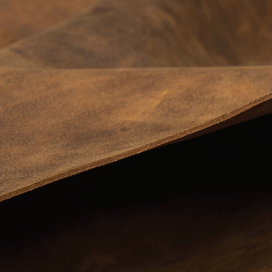 Water Buffalo Leather, Crazy Horse, Side - Image 4