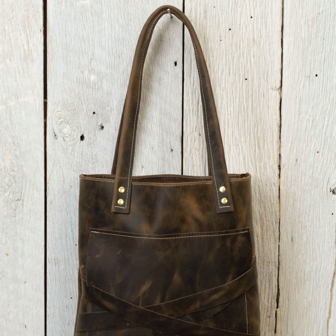 Chrome Tanned Pull Up Leather, 5-6 Oz., Brown - Image 5