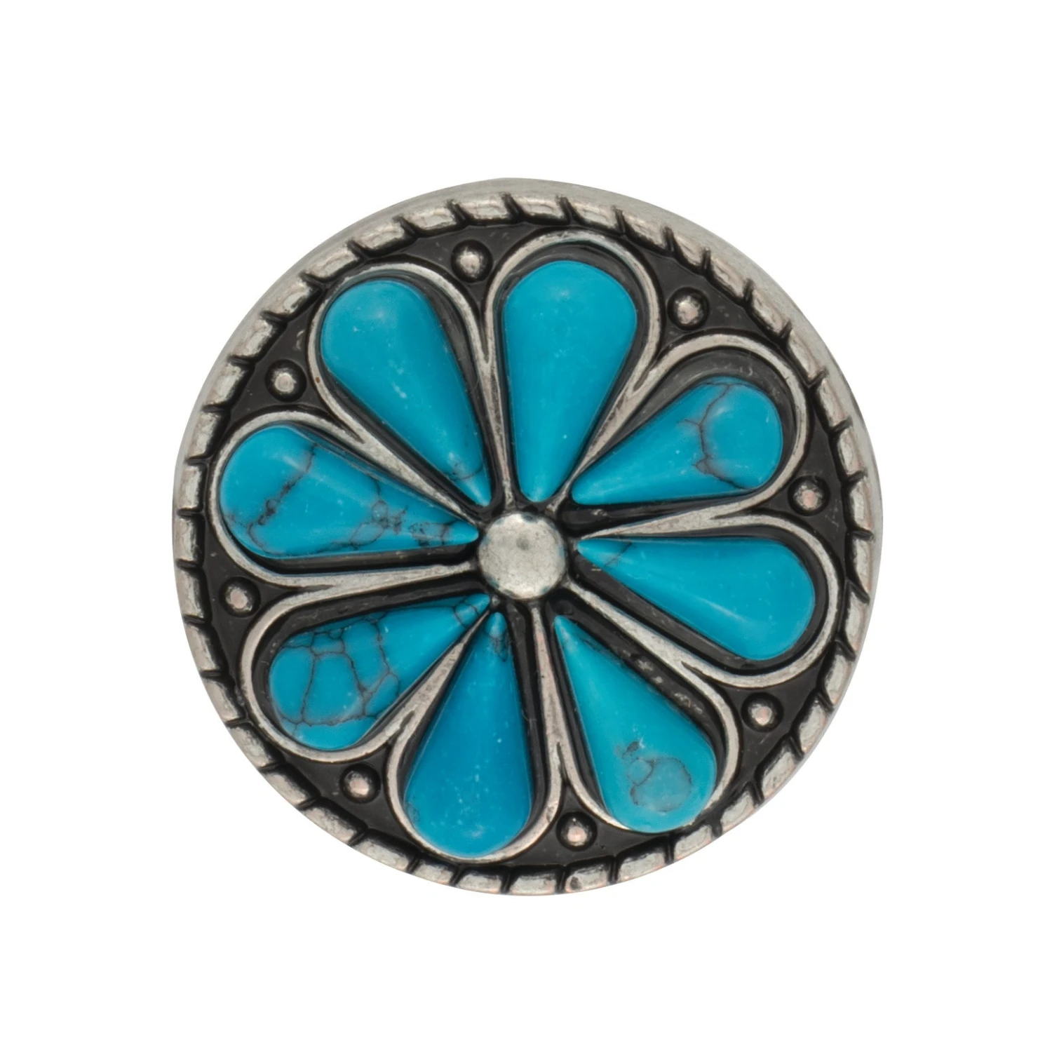 Turquoise Flower Concho